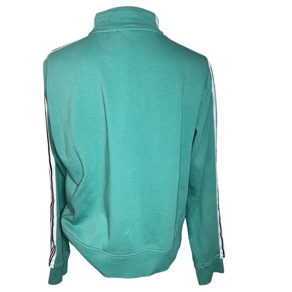 Adidas green 3/4 Zip Pullover cropped Sweatshirt  Women’s size small - Picture 6 of 7